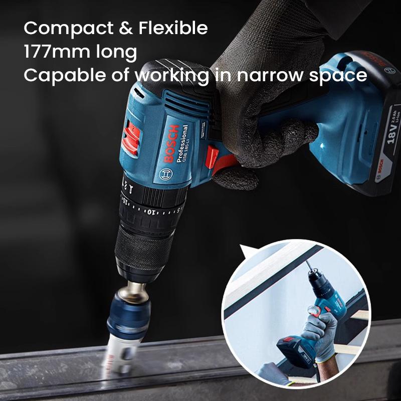 Bosch GSB 185 LI Electric Drill 18V professional lithium-ion impact drill can warn of low battery and tool malfunctions