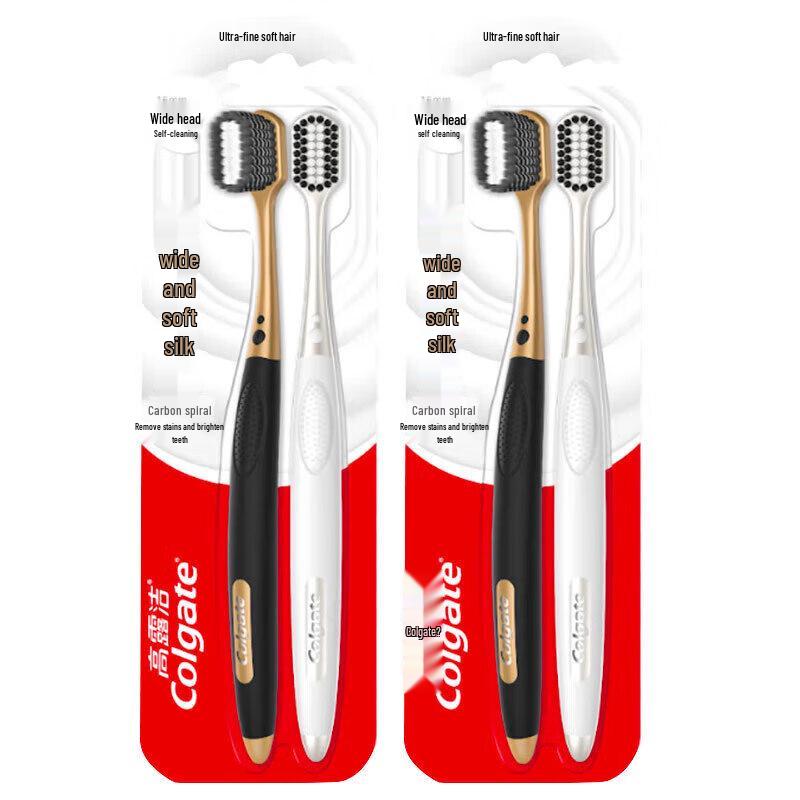 Colgate Charcoal Spiral Floss-Tip Toothbrush 4-Pack