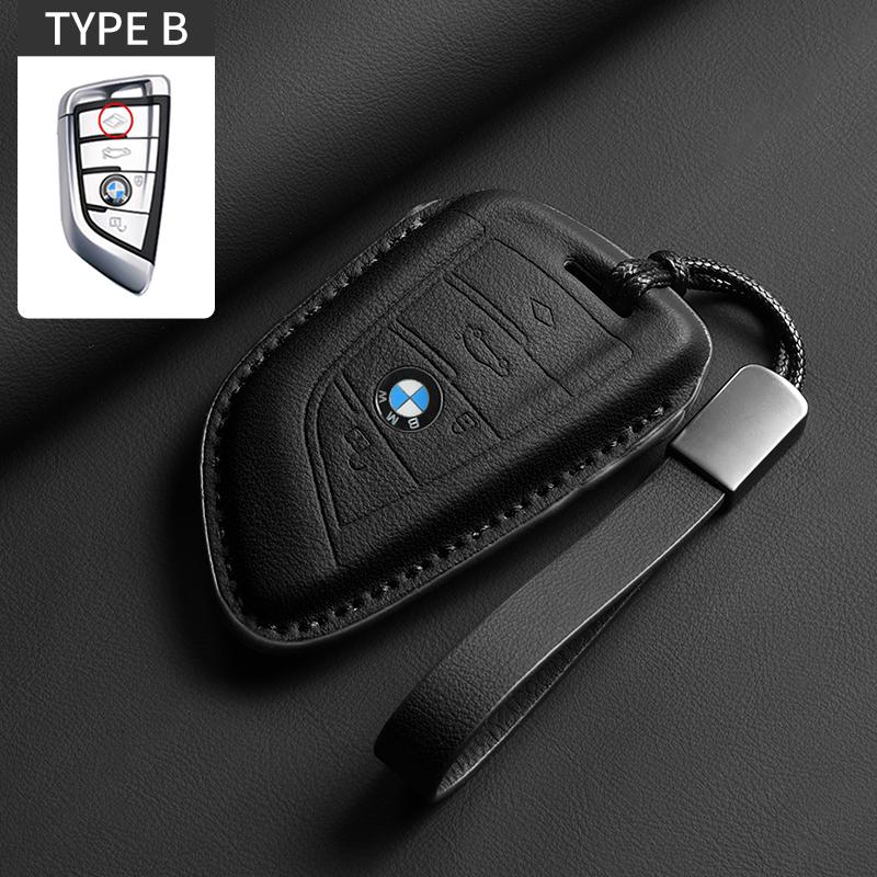 

Leather Car Key Case Full Flip Shell For BMW 1 3 5 7 Series 320i 530i 550i F20 F15 F16 F48 G20 G30 G01 G02 G05 G11 X1 X3 X4 X5