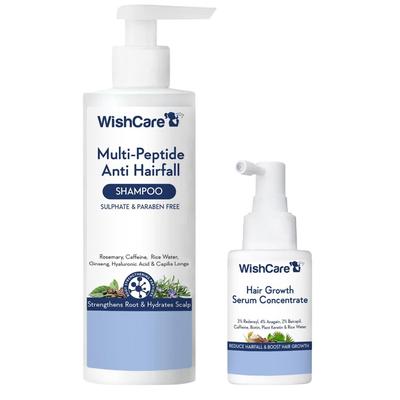 WishCare Redensyl Hair Growth Serum 30ml & Multi Peptide Anti Hairfall Shampoo 250ml Combo Pack