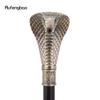 Kupfer Luxus Kobra Schlange Griff Mode Gehstock für Party Dekorative Gehhilfe Elegantes Krummstab Knauf Gehstock 94cm