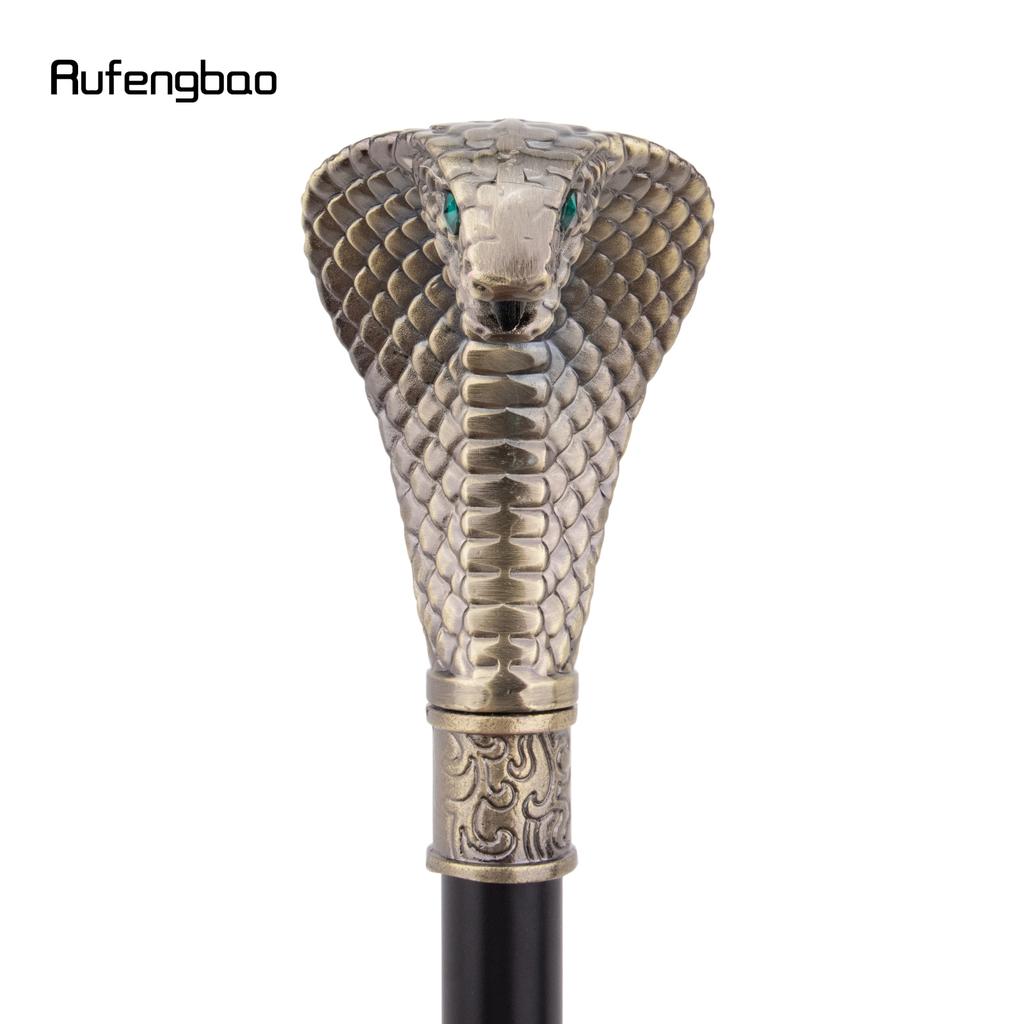 Kupfer Luxus Kobra Schlange Griff Mode Gehstock für Party Dekorative Gehhilfe Elegantes Krummstab Knauf Gehstock 94cm