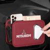 Soporte para Caja de Pañuelos de Coche Cuero Lateral de Puerta de Coche Reposabrazos Estuche para Servilletas Bolsa para Asiento Trasero Para Mitsubishi Eclipse Lancer Outlander Pajero I200