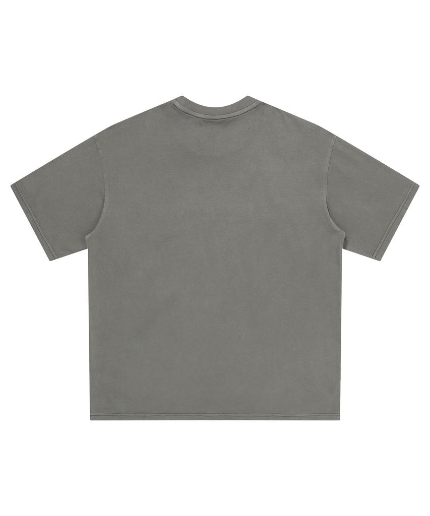 Syupeodeulai Logo Washed Short Sleeve T-Shirt Gray Sduiscq14Gry