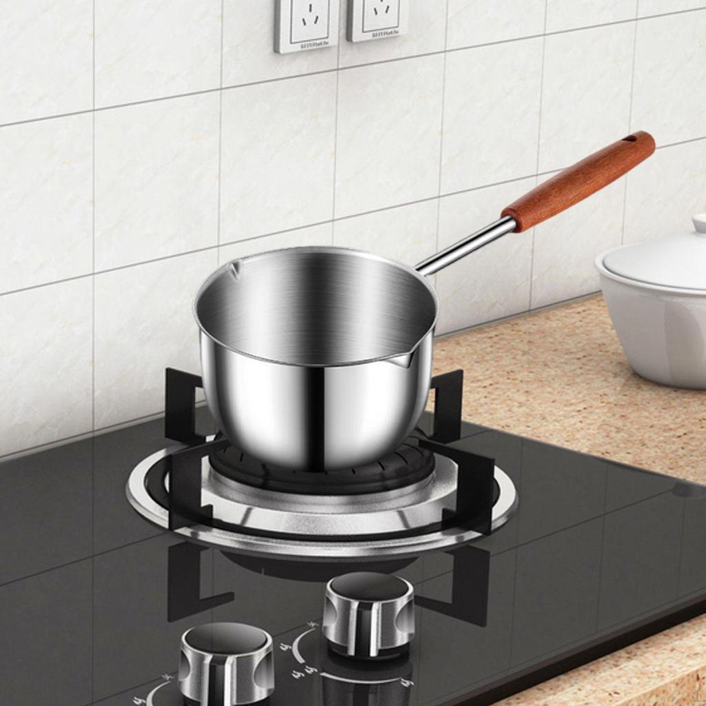 Oil Pan Warmer Durability Multifunctional Cookware Chocolate Melting Pot with Double Spouts for