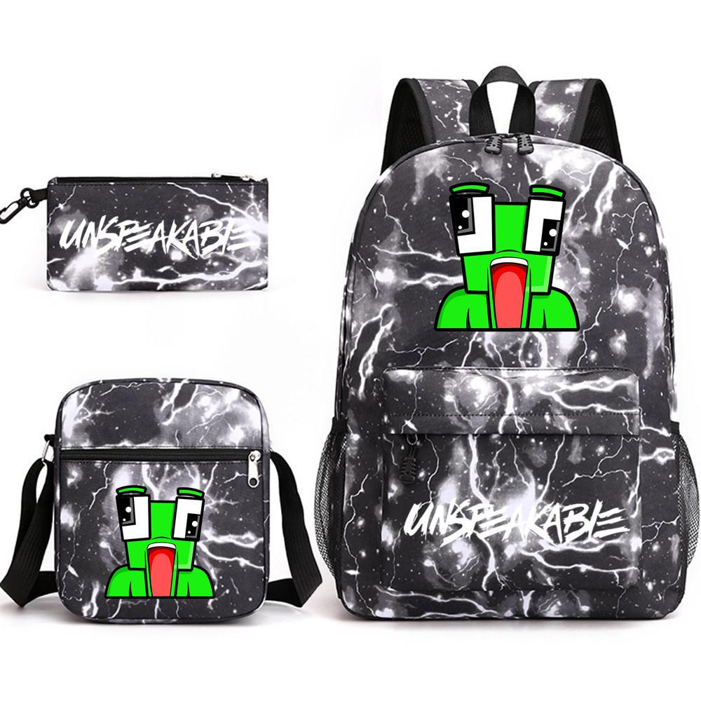 Unspeakable School Bag Fashion Male And Female Student Backpack Casual Crossbody Bag Cartoon Printed Backpack