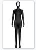 Zentai-Anzug mit fluoreszierendem Schnurrbart & Augenbrauen - einfarbiger Performance-Body