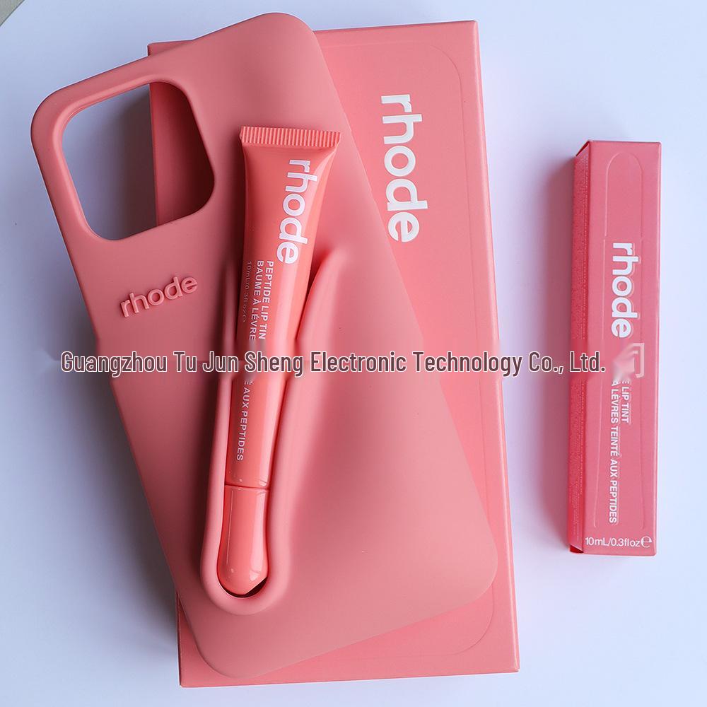 RHODE Lippenstift Lipgloss Handyhülle Set für iPhone 14/15/16 Pro Max