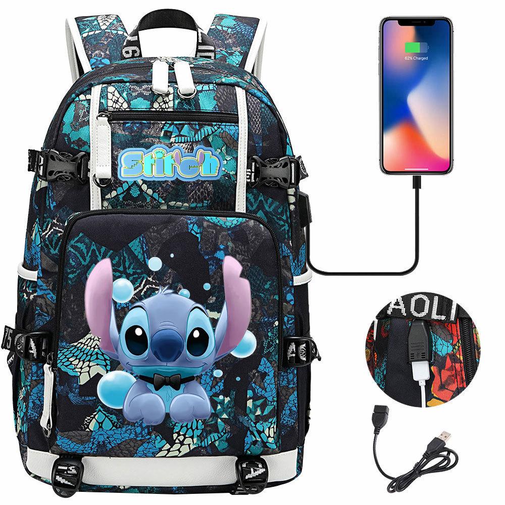 Lilo & Stitch Ryggsäck för Tonåringar Barn Studenter Skola Resa Vardaglig Dagryggsäck