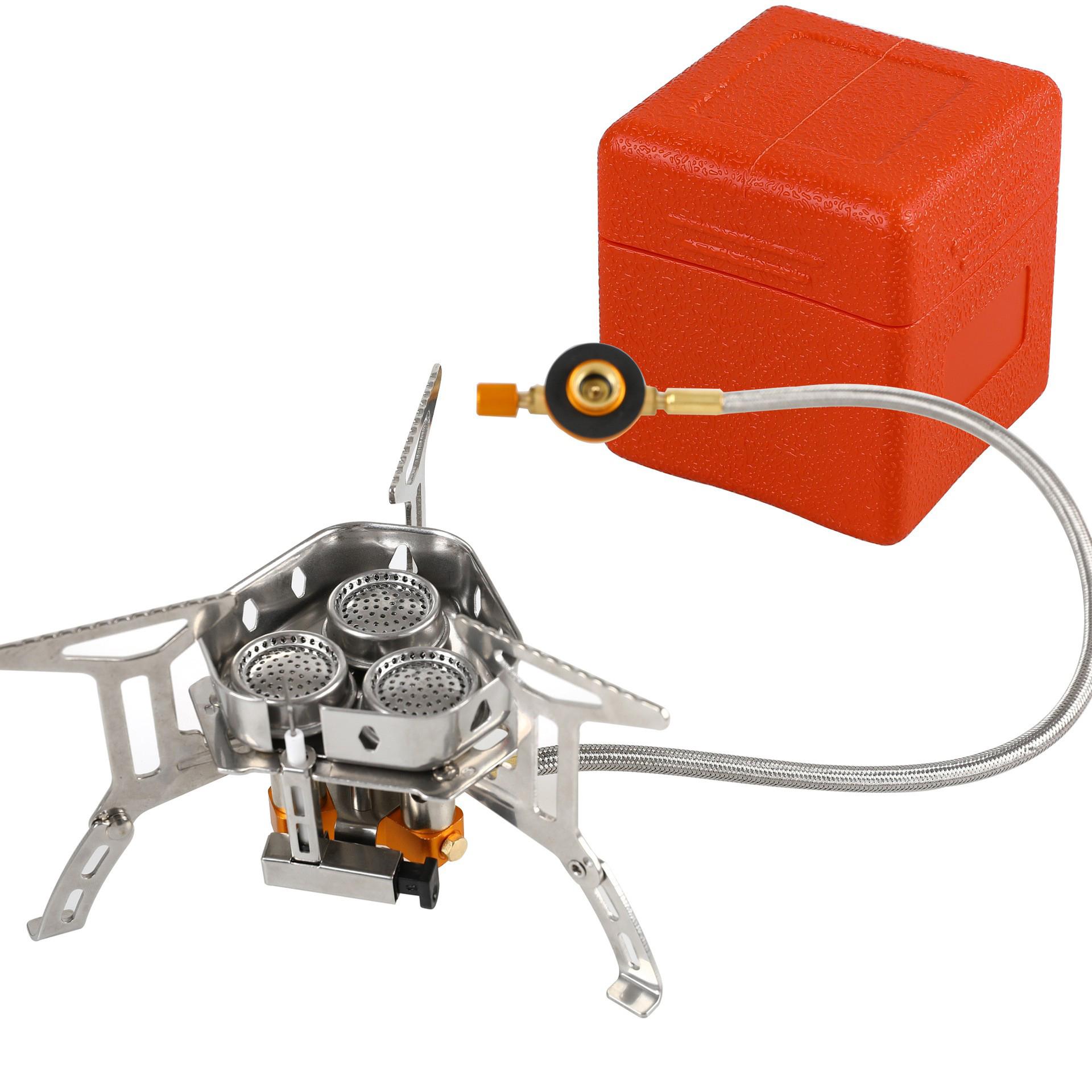 HALIN DS105 Camping Portable Gas Stove 3-Burner Cooking Stove for Backpacking A