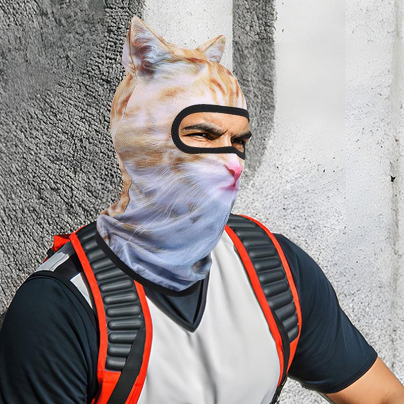 3D Cat Balaclava Motorcycle Cute Full Face Animal Hood Mask Helmet Liner Biker Face Gorra Headgear Hat Skiing Snowboard Hat