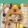 Capybara Cute Cartoon With Transparent Layer Can Hold Badge Backpack Plush