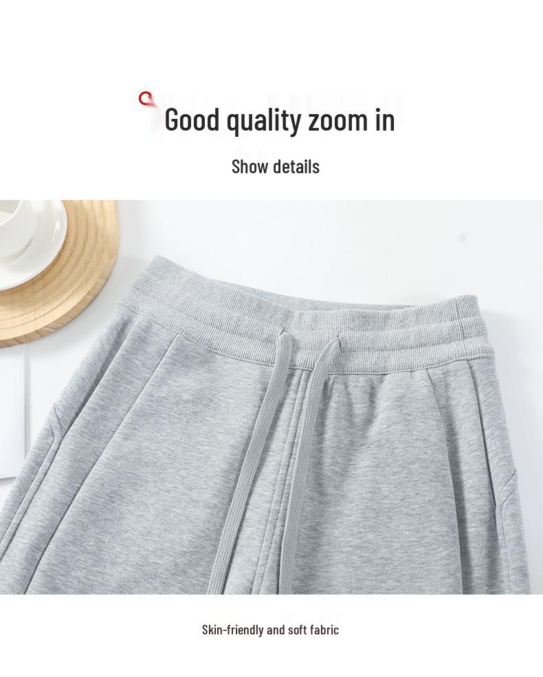 Narrow-to-Wide Leg Women's Spring/Autumn 2025 Sweatpants - Small Size, Straight Leg, Casual Sportswear