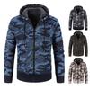 Coat Hooded Camouflage Warm Cardigan Zipper Men Jacket for Winter