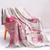 Custom Name Blanket  Winter Flannel Plush Extra Thick Soft Warm Comfortable Cozy Sherpa Fleece Throw For Sofa Bed