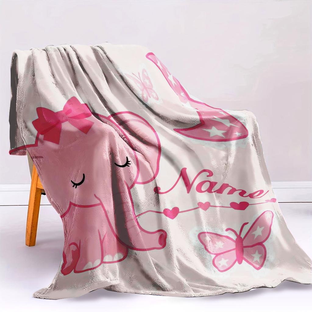 Custom Name Blanket Winter Flannel Plush Extra Thick Soft Warm Comfortable Cozy Sherpa Fleece Throw For Sofa Bed
