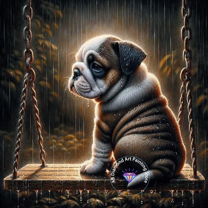 Cute French Bulldog Animal Diamond Painting Kit 5D DIY Dog Diamond Embroidery Cross Embroidery Handmade Art Gift Home Decoration