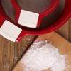 1Pcs Small Handheld Flour Strainer Red White Fine Mesh Rust Resistant Lightweight for Baking Bread Pizza Dough Cake Filter