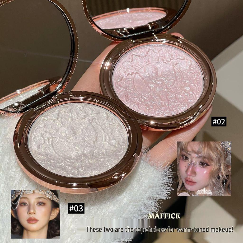 MAFFICK Kleiner Engel Leuchtende Highlight-Palette - Einfacher, Natürlicher 3D-Glitzer-Effekt