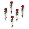 5Pcs Glowing Artificial Rose Bouquet Fake Flower Decor Simulation Rose for Valentine's Day Wedding Home Party Romantic
