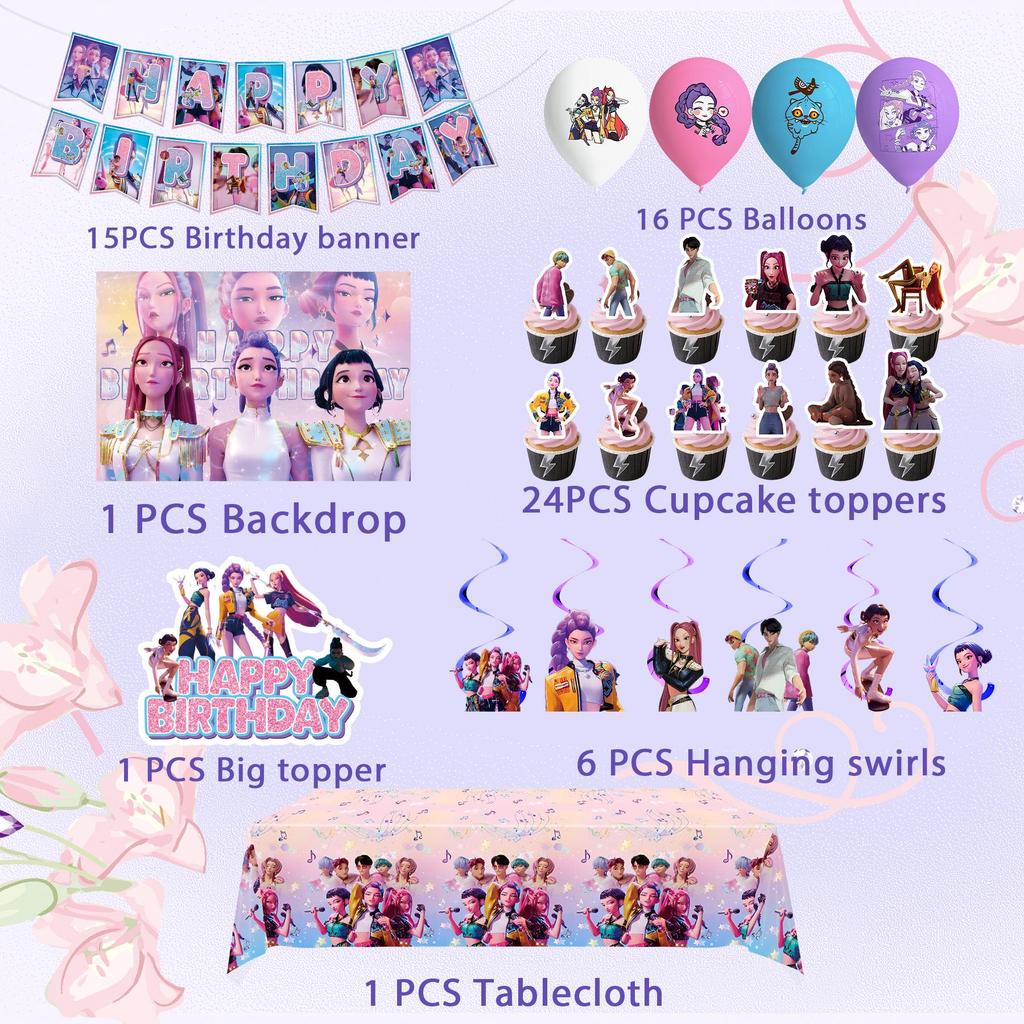 Witcher Girls Party Supplies: Plates, Napkins, Tablecloths, Banners & Decorations