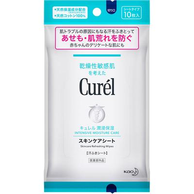 Curel Skin Care Sheet 10 Sheets (Quasi-drug) Other (check Locks, Tongue Cleaners, Etc.) Curel Do Not Rub Hard, But Wipe Your Skin with a Gentle Ru