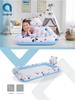 JILONG Portable Elevated Children's Inflatable Bed, Foldable Flocking Air Mattress for Lazy Breaks.