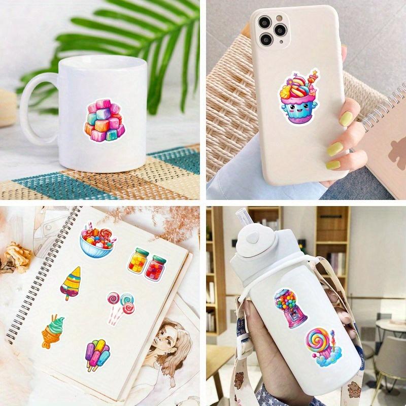 50PCS Colorful Candy Stickers Aesthetics Stickers For Scrapbooking, Diary