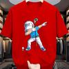Unisexs Summer 100 Cotton Fashion Sports Leisure Loose Golf Player Pattern Printed Round Neck Short Sleeve Tshirt Top Unisex
