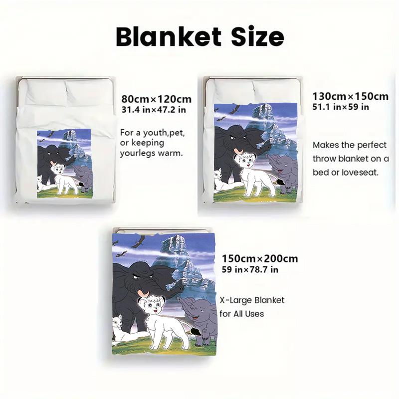 Kimba 2D Flat Pattern Flannel Blanket High quality All Seasons Warmth and Comfort Perfect for Christmas Gifts.SMT0917097