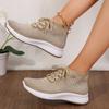 Damen Sneaker Mesh Sportschuhe Schnürschuhe Kristall Designer Laufschuhe Tennis Flats Freizeitschuhe Atmungsaktiv Komfort Zapatos Mujer