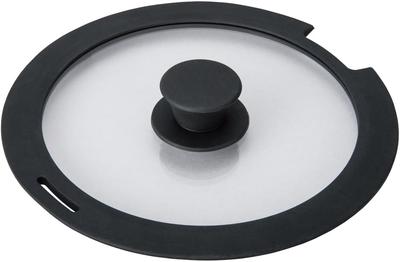 Hokuriku Aluminiumgjutning Varius 22 cm silikonglaslock för avtagbart handtag Stekpanna tillverkad av silikon och härdat glas för en och hållbar A-3135, stekpannor,