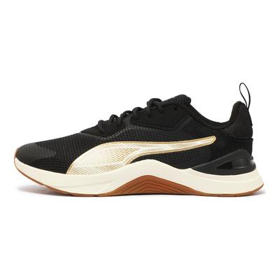 Infusion Premium Bequem Einfach Stoßdämpfung Unterstützung Niedriger Schaft Trainingsschuhe Damen Sneaker Schwarz Weiß Gold 378784-01