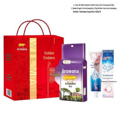 Crest White & Bright Toothpaste and Golden Arowana Rice Gift Set