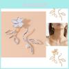 Elegante Asymmetrische Legierung Blume Perlen Ohrringe Mode Pendler Stil