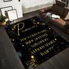 Psalm 27:1 Inspirational Quote Rug Non-slip Rug Suitable for Living Room and Bedroom Sofas.