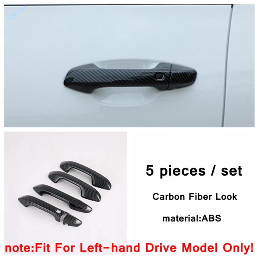 For Kia Seltos  - 2024 Carbon Fiber / Shiny Car Outside Door Pull Doorknob Handle Bowl Cover Trim ABS Exterior Accessories