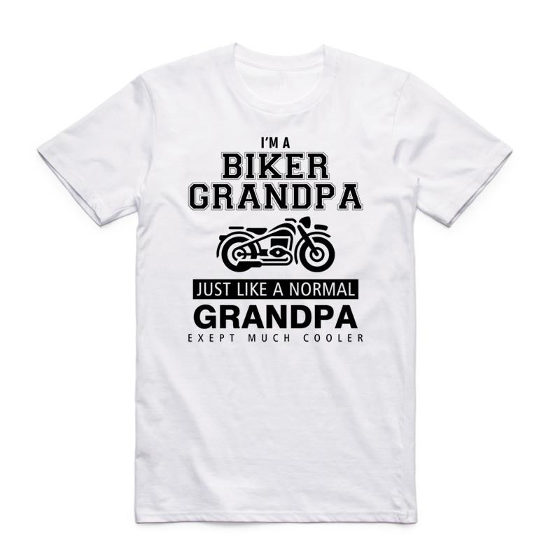 2026 Print I'm A Biker Dad Grandpa Men T Shirt Summer Short Sleeve O-Neck Casual Motorcycle Homme Tshirt