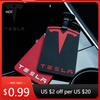 Bilklistermärke Tesla 3D-design Highlight Nyckelkortshållare Silikonskyddsskydd Nyckelring för Tesla Model 3 Model Y Tillbehör