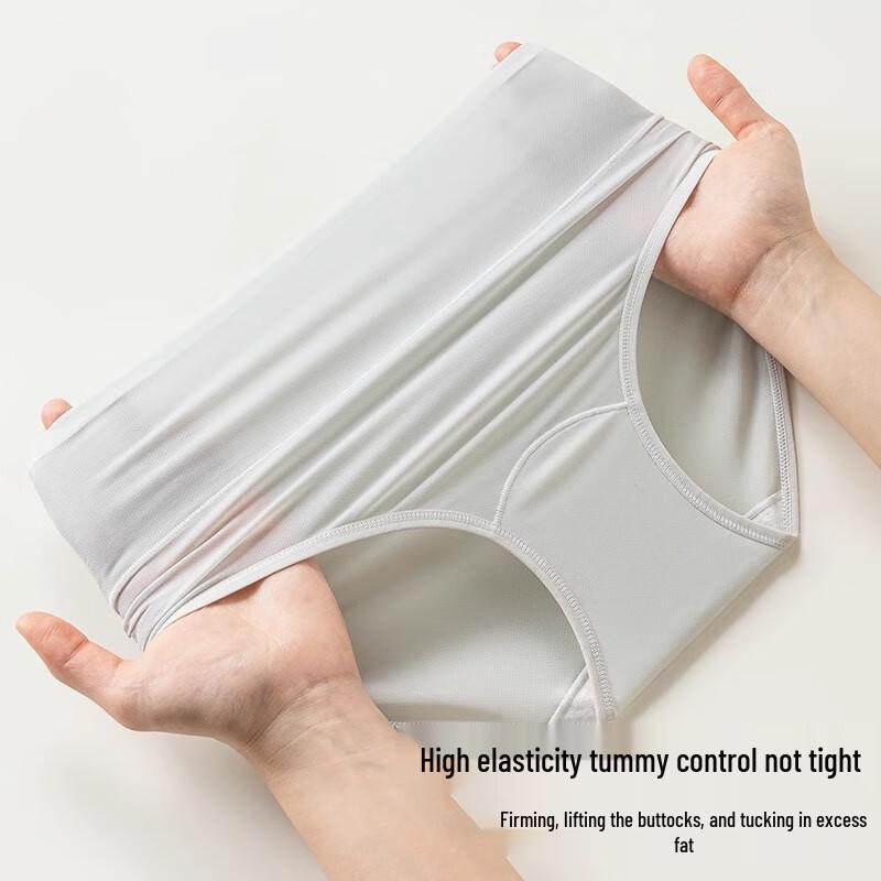 Mao Ren Women's Ice Silk High-Waist Briefs