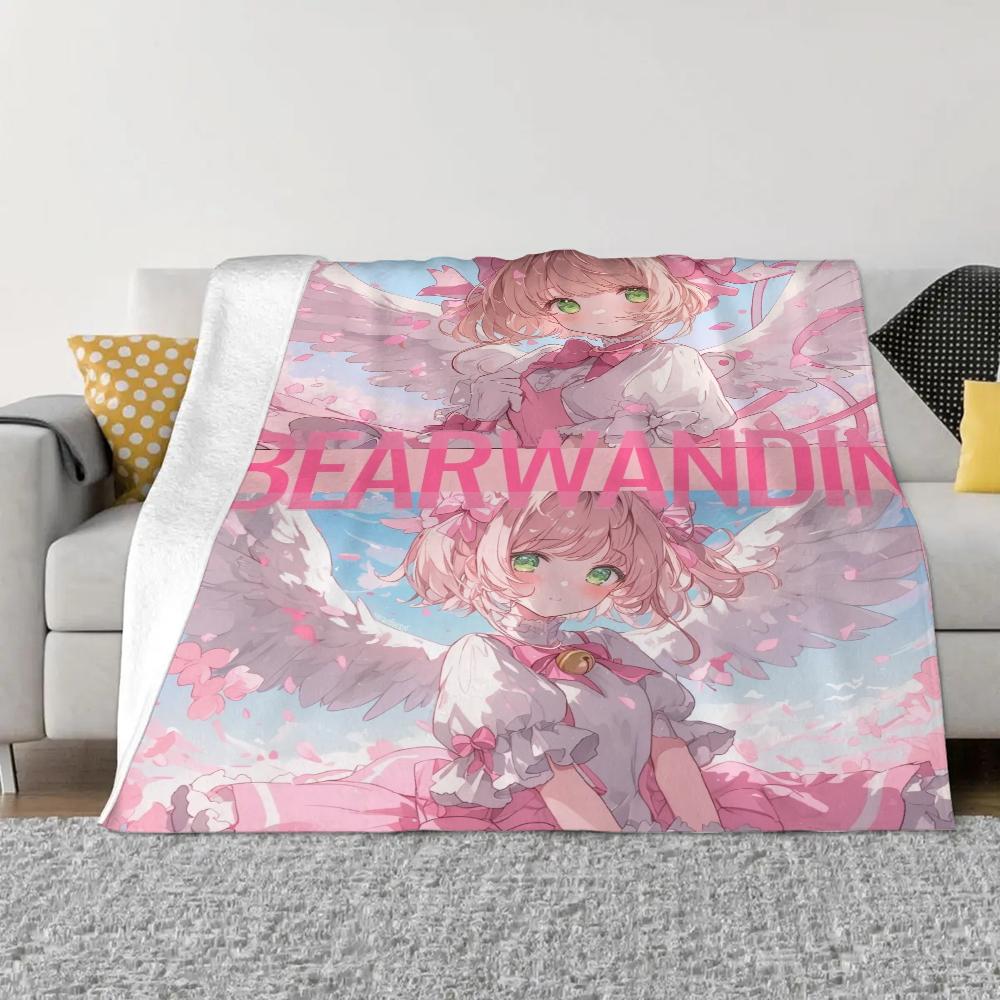 Cardcaptor Sakura Knitted Blanket King Size Microfiber Bedding Fluffy Soft Blankets and Throws Bed Throw Interior for Home Knee