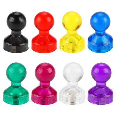 Push Pin Magnets Transparent Colour Fridge Magnets, 5 Pack Strong Magnets Perfect for Whiteboard Magnets, Office Magnets