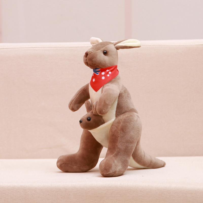 35Cm Lovely Mother & Child Kangaroo Plush Toys Plushie Pillow Big Size Stuffed Dolls For Baby Room Decor Birthday Christmas Gift