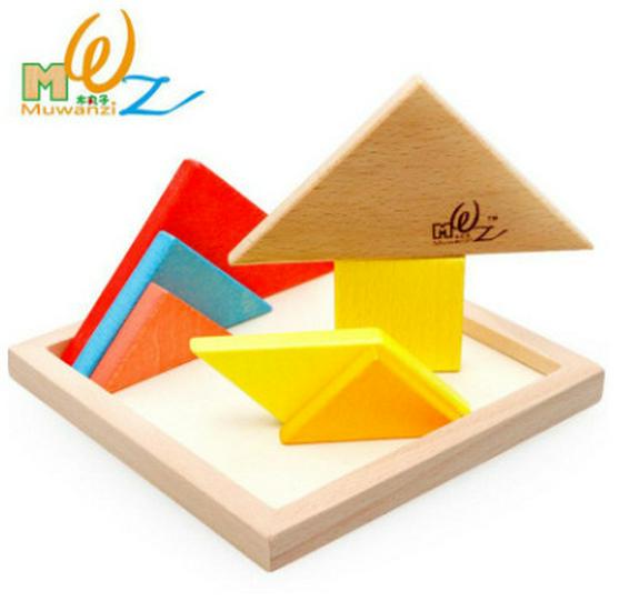 Seven-Layer Wooden Rainbow Stacking Tower - Early Education Toy for Infants