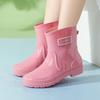 Short spring and autumn fashion exquisite women's shoes women's short rain shoes water shoes non-slip mother women's foot water boots