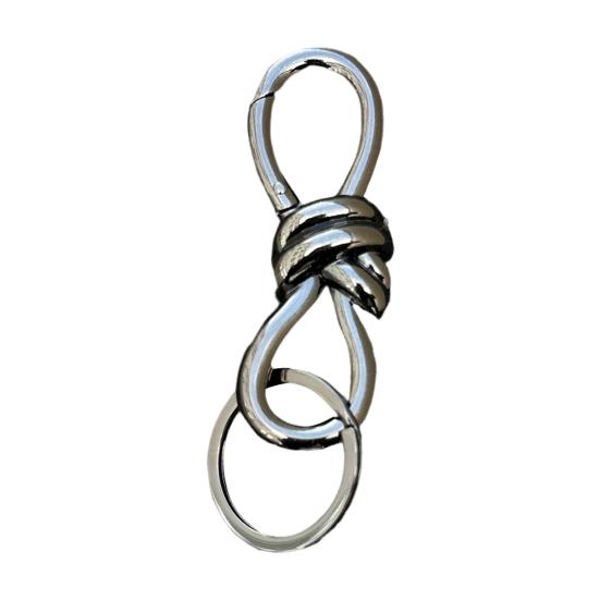 Keychain Hook Durable Spring Movement Handmade Knotted Pendant Handcrafted Rotating Rope Hook Keyring Accessory