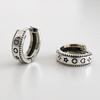 925 Sterling Silver Vintage Earrings For Women Trendy Simple Retro Round Heart Earring Jewelry Prevent Allergy Party Accessories