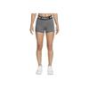 Pro Logo Elastic Waist Slim Fit Sports Shorts Women Shorts Slate-Gray CZ9857-068