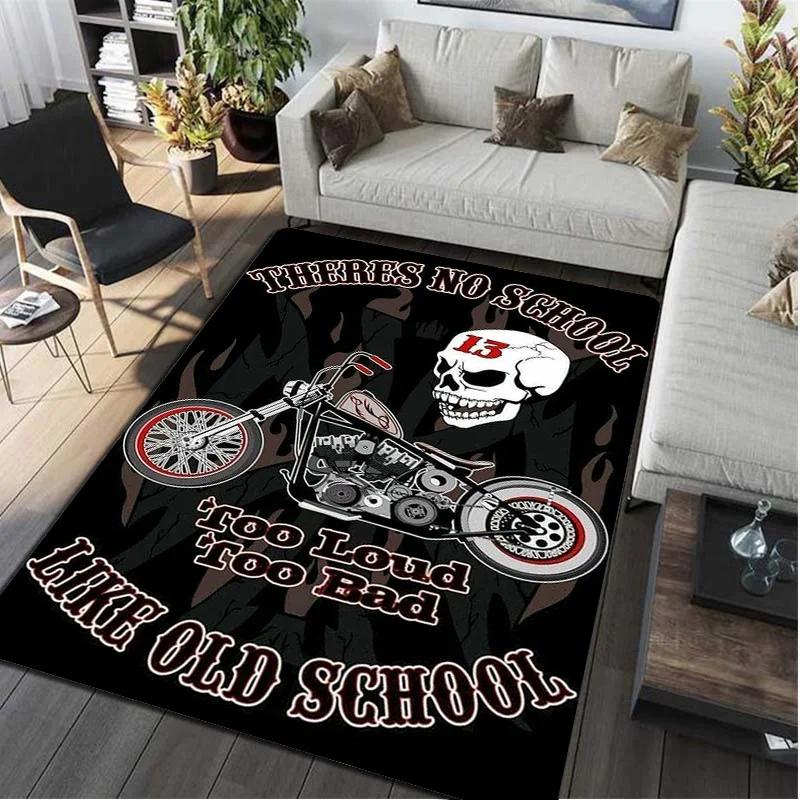 Motorcycle Motorbike Rider Carpet Area Rug Mat Floor Doormat Sofa Entracne Rugs for Living Room Bedroom Playroom Dropshipping