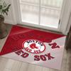 Boston Red Sox Design Kristall Samt Teppich Gemütlich Kein?Rutschfester Teppich mit Aufdruck für Schlafzimmer Wohnzimmer Eingang